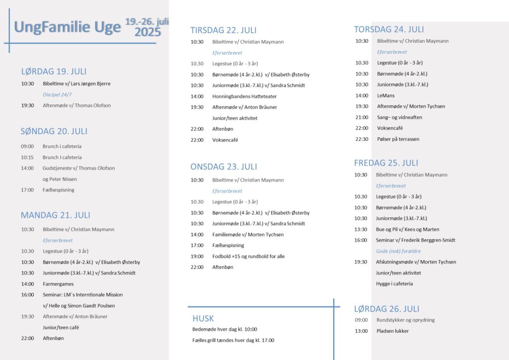 Program uge 30,1